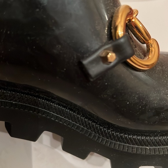 New Gucci Horsebit Tall Rain Boots Black Italy Size 38 - Picture 15 of 16